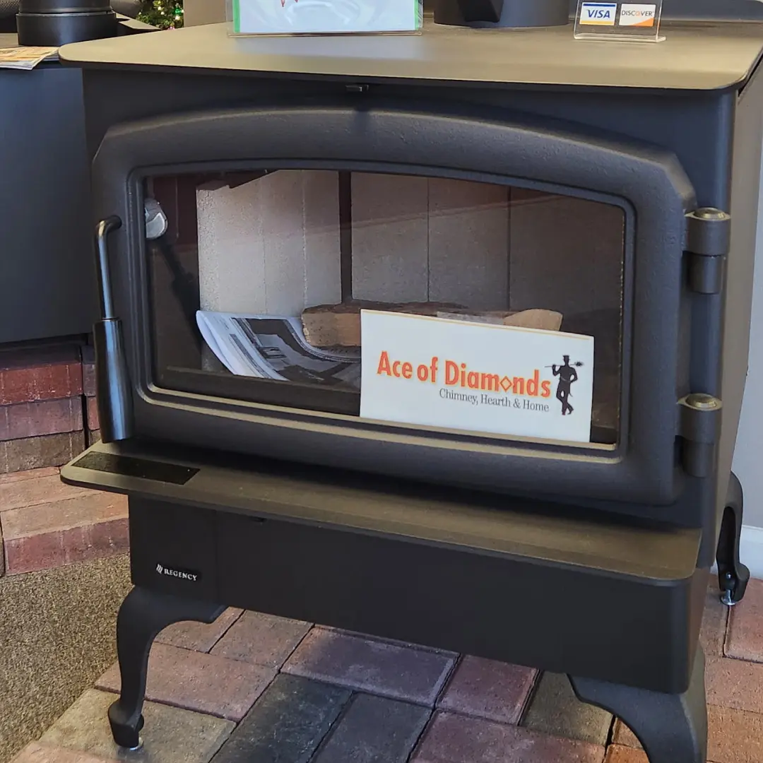 Enviro cast iron multi-fuel pellet stove floor model, 30% off