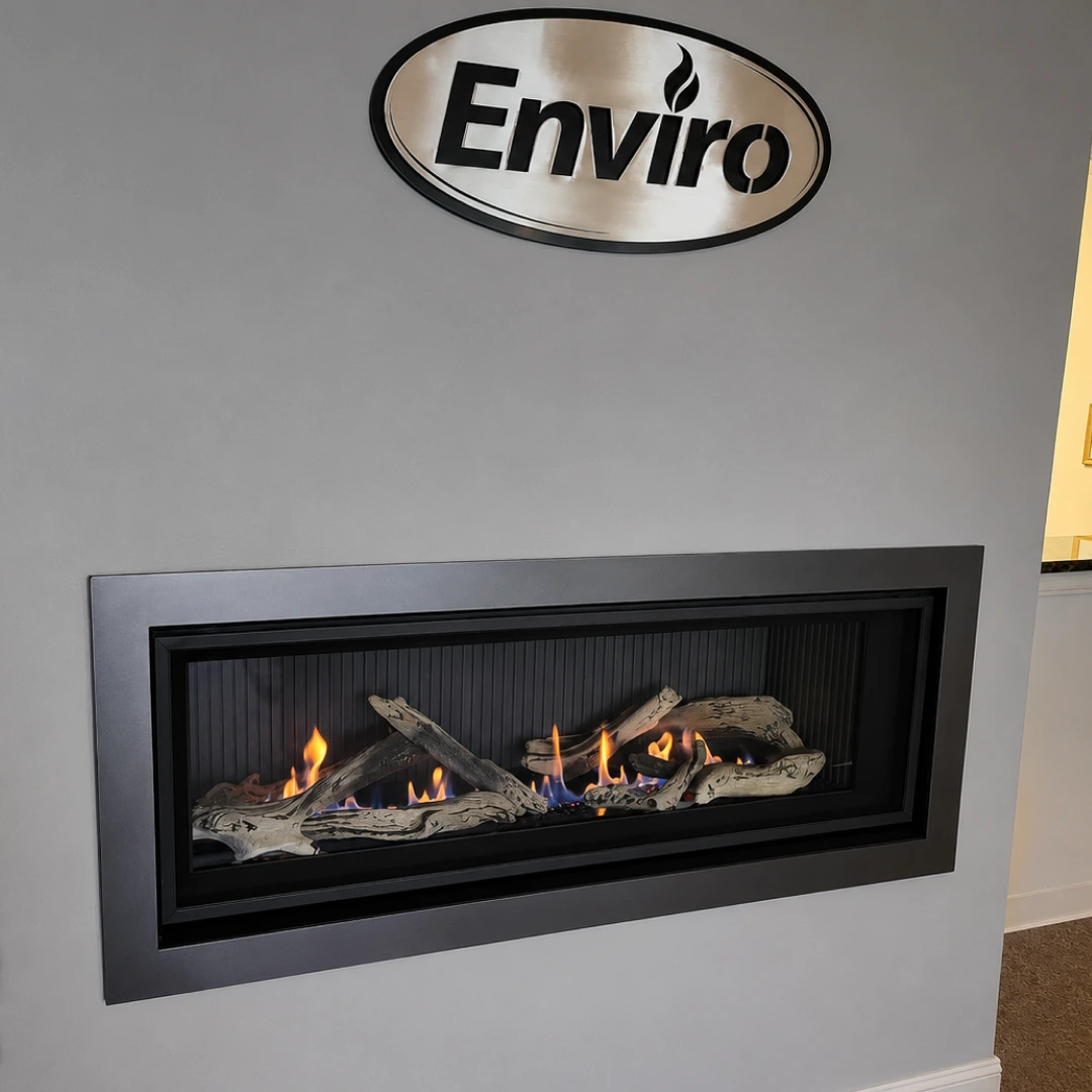 Enviro C44 linear gas fireplace, showroom model — sold