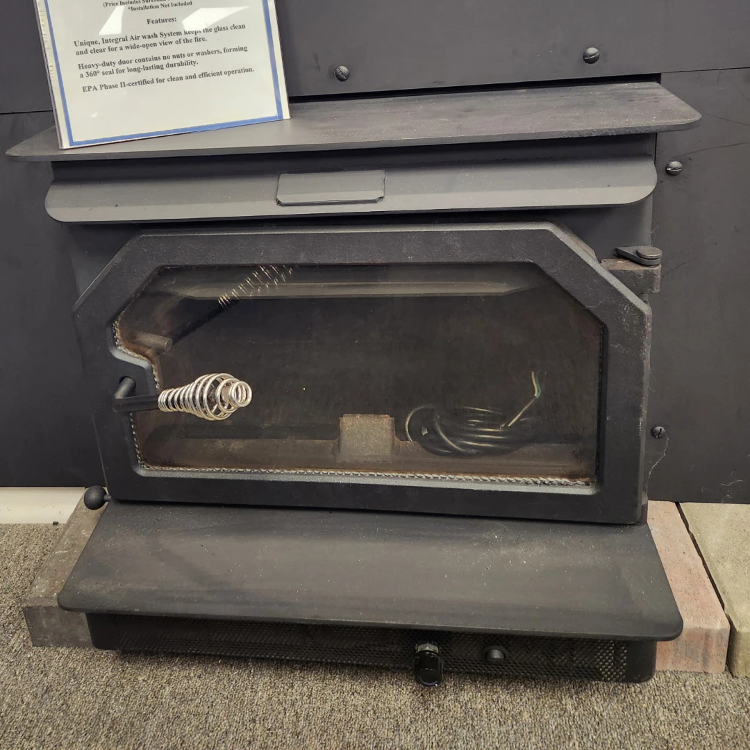 IronStrike wood-burning fireplace insert, demo model, 60% off