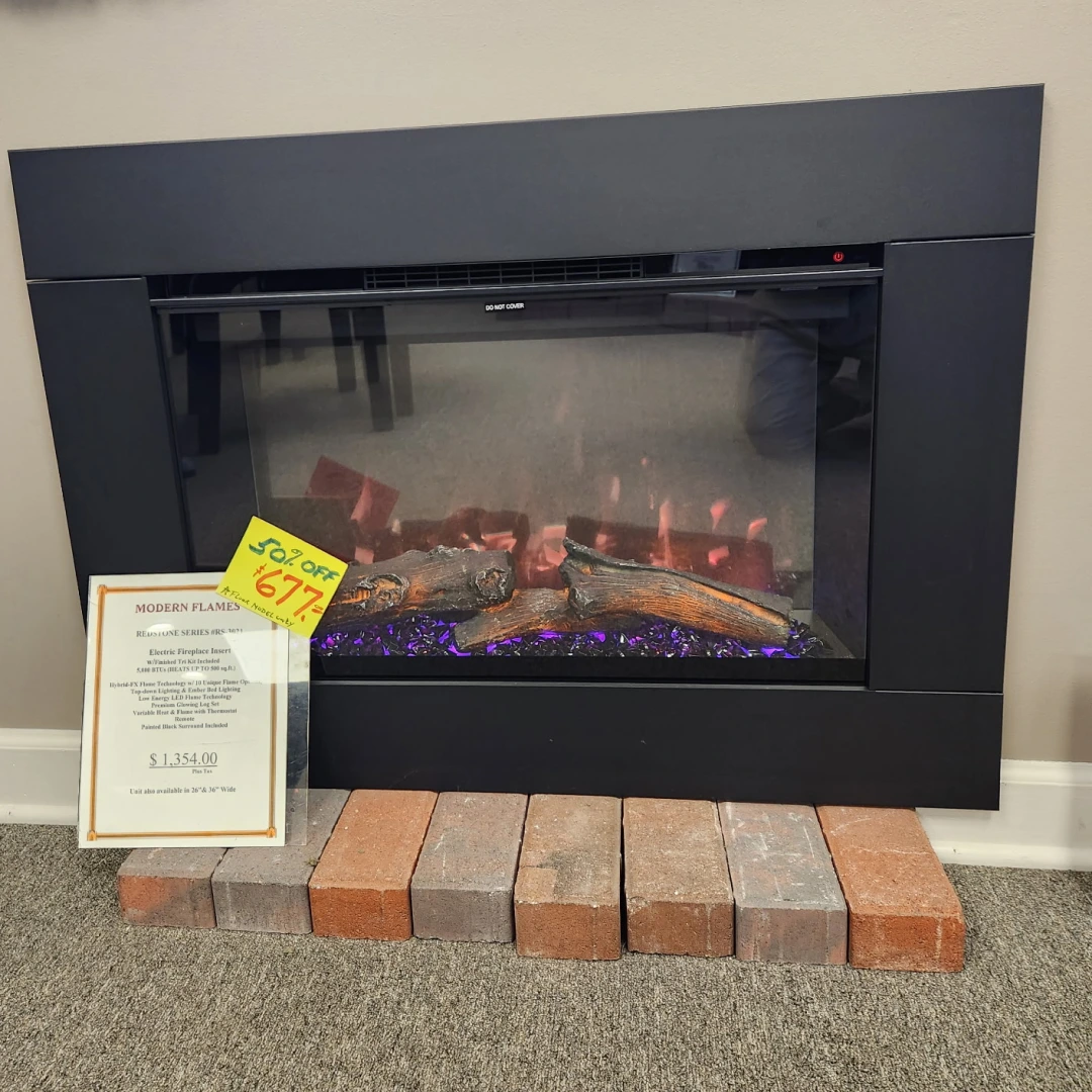 Modern Flames electric fireplace insert, showroom model, 50% off